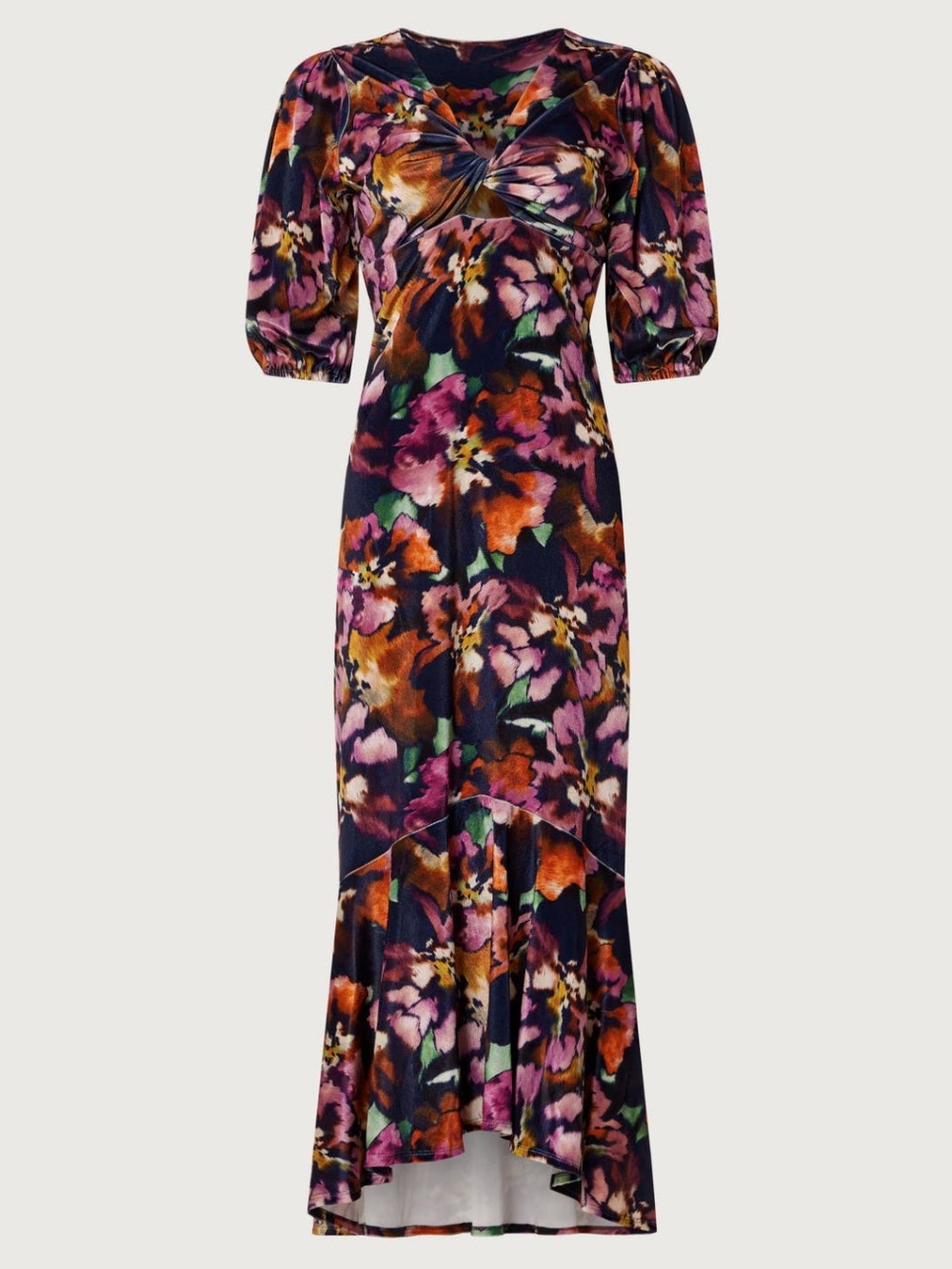 NWT Misa Wallis Los Angeles Floral High-Low Midi Dress - XS